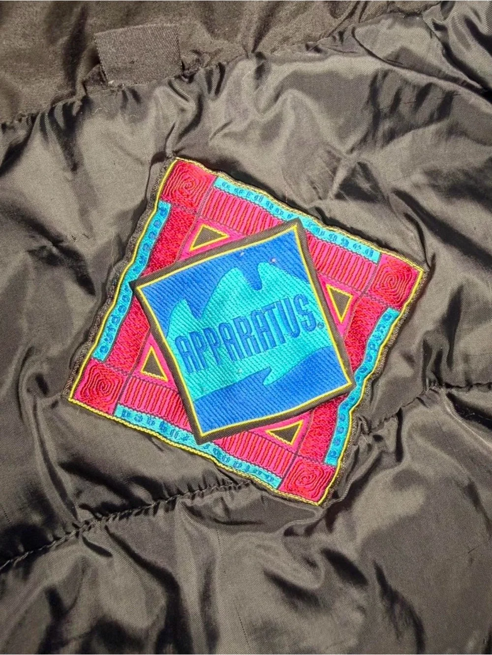 Vintage 80s 90s Apparatus Kids Ski Jacket Boys 6 Retro Colorblock Puffy Coat